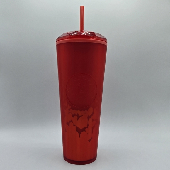Starbucks Hearts Ombre Dome Kaleidoscope Tumbler Cold Cup 2022 Valentine's Day - Picture 1 of 7